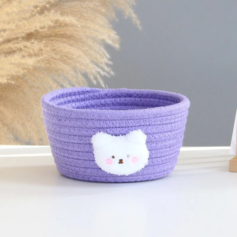 Animal Cotton Rope Woven Storage Baskets
