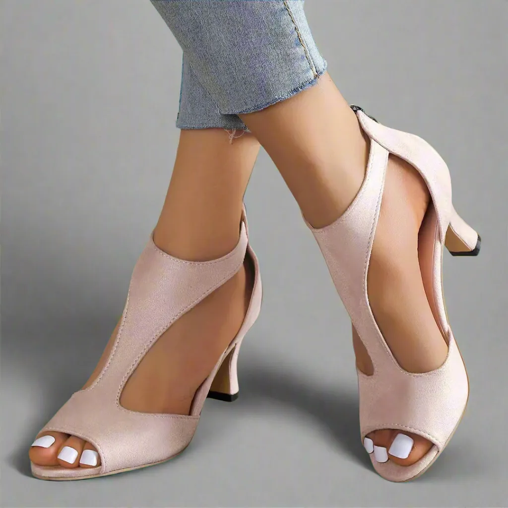 Annelie | Premium Stiletto Sandals with Zipper