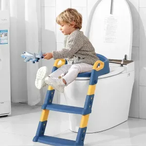 Anti -slipperable potty training seat with stairs