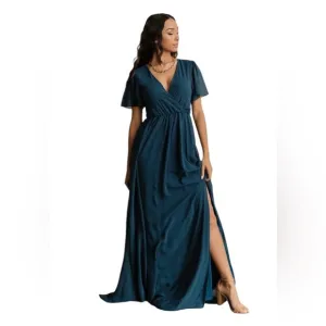 Baltic Born Vaughnie Maxi Dress Size 2X XXL Modest Chiffon V Neck Feminine New