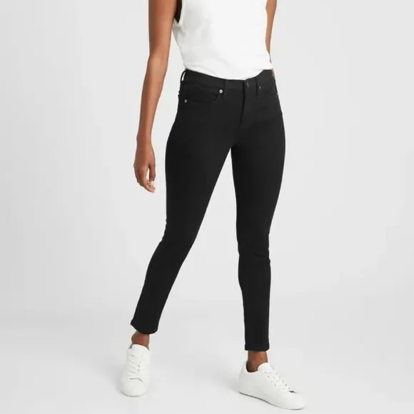 Banana Republic High-Rise Legging Ankle Jean size 27R Black