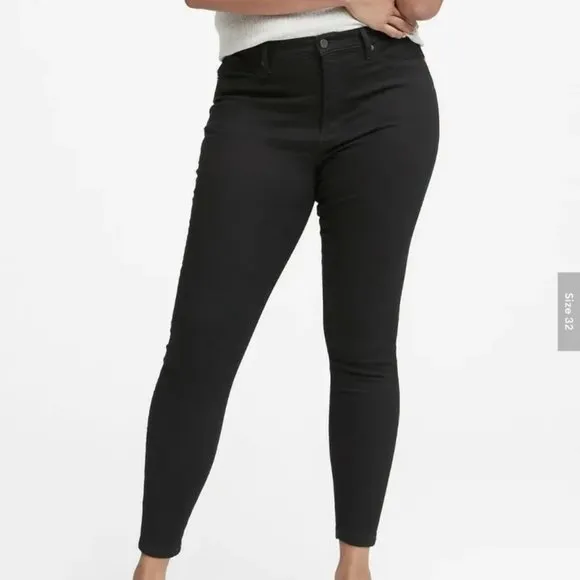 Banana Republic High-Rise Legging Ankle Jean size 27R Black