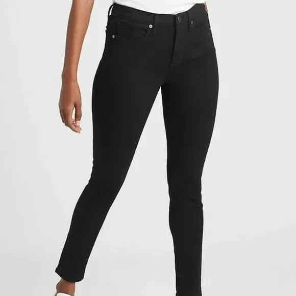 Banana Republic High-Rise Legging Ankle Jean size 27R Black