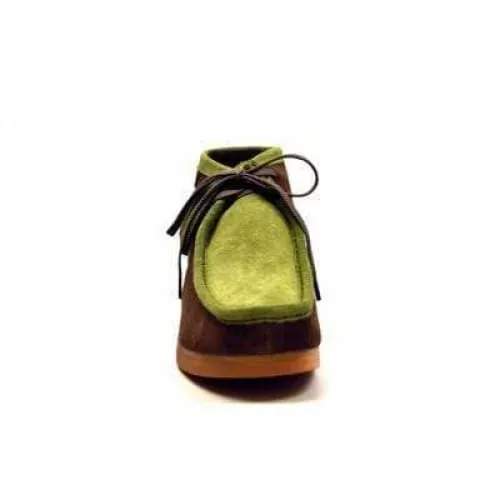 British Walkers New Castle Men's Forest Green and Olive Suede Ankle Boots