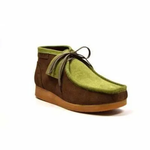 British Walkers New Castle Men's Forest Green and Olive Suede Ankle Boots