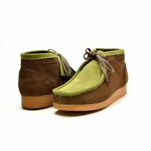 British Walkers New Castle Men's Forest Green and Olive Suede Ankle Boots