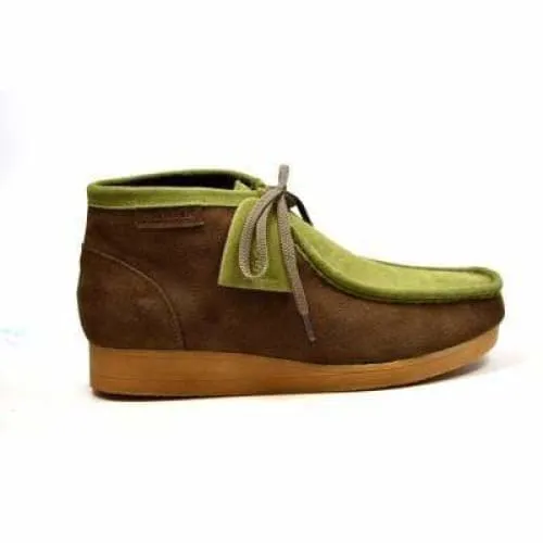 British Walkers New Castle Men's Forest Green and Olive Suede Ankle Boots