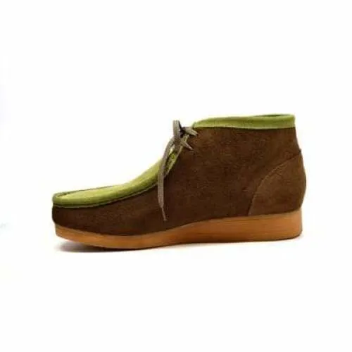 British Walkers New Castle Men's Forest Green and Olive Suede Ankle Boots