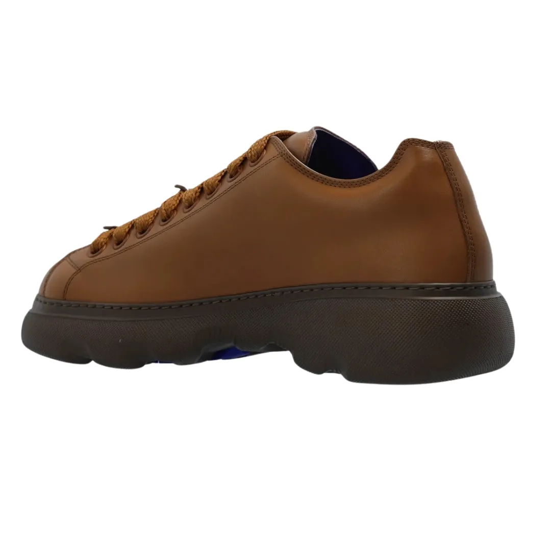 Burberry 8080016 Burberry Ranger Leather Trainers Wood Brown Ranger Shoe Male