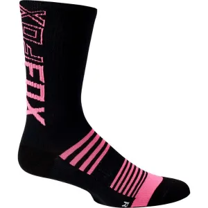 Calcetines Bicicleta Mujer Ranger 8 Negro/Rosado Fox Racing