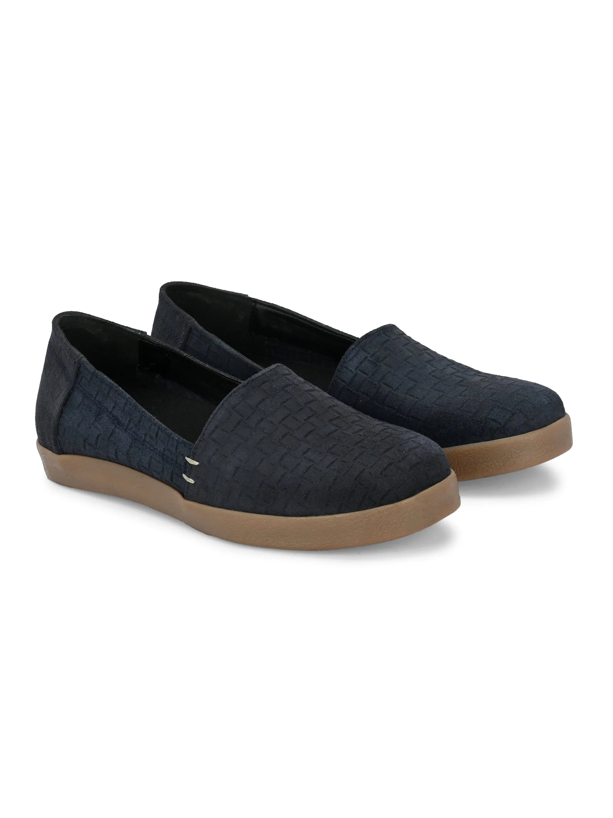 CARLO ROMANO BLUE COLOR SUDE LEATHER MATT PRINTED MOCCASIN MOJRI FOR MEN