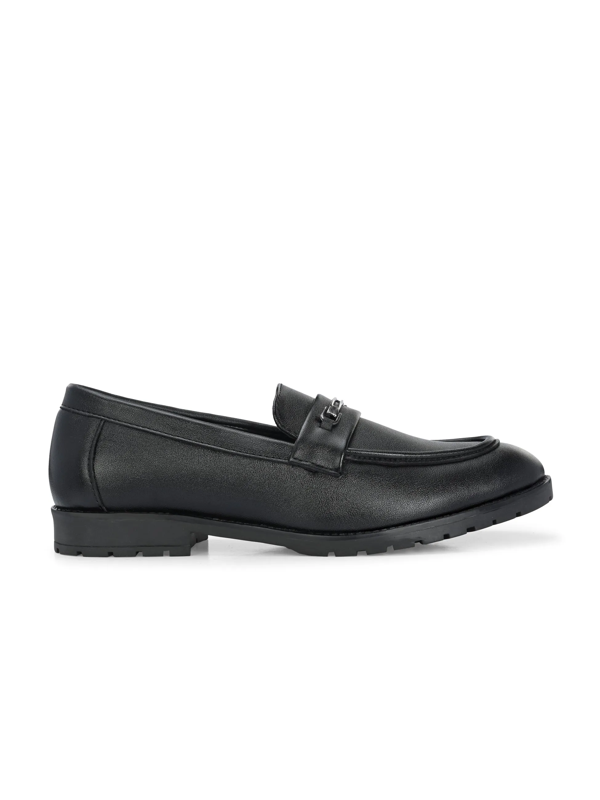 CARLO ROMANO BY WASAN BLACK COLOUR VEGAN LEATHER MOCCASIN FOR MEN