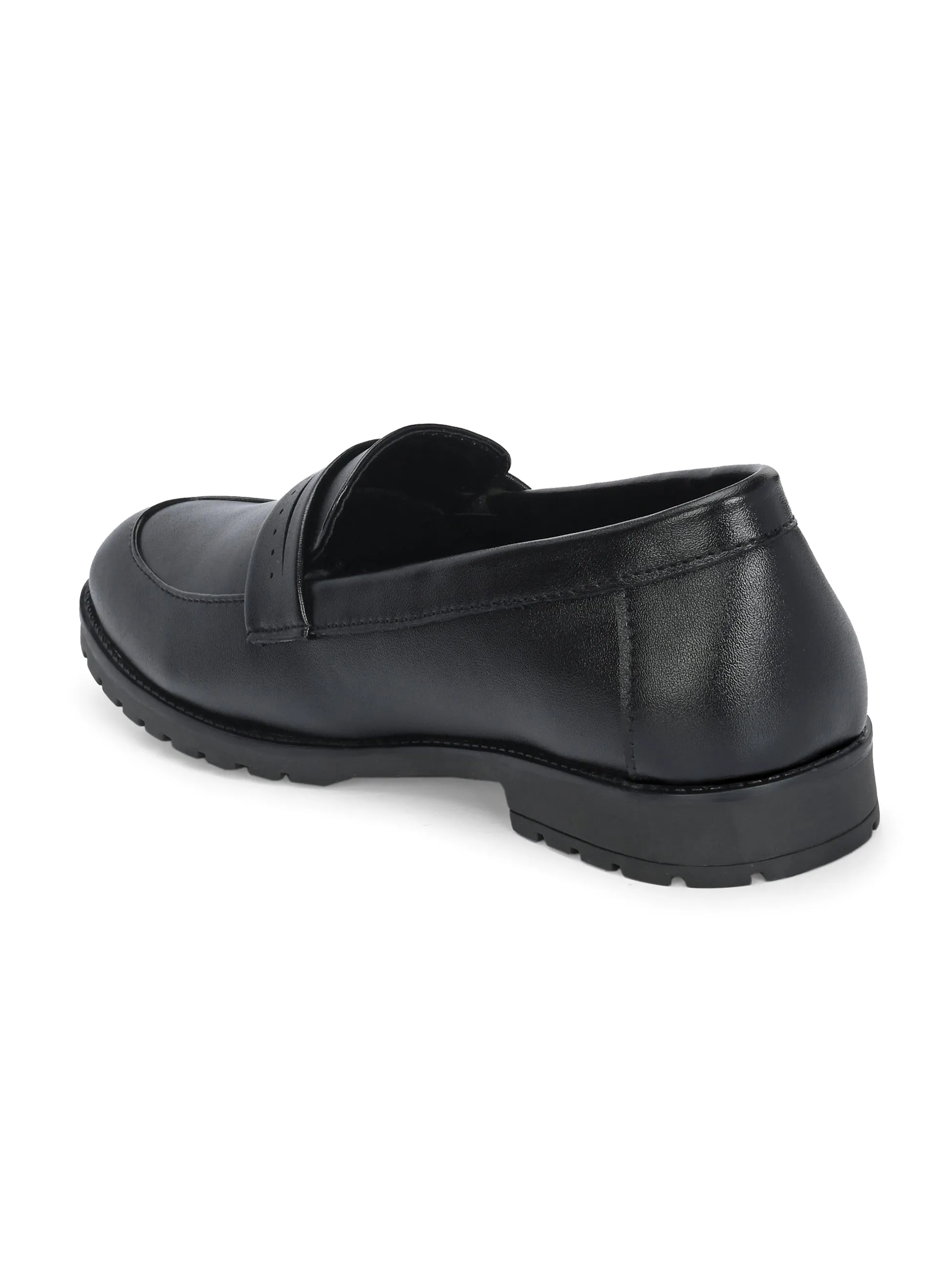 CARLO ROMANO BY WASAN BLACK COLOUR VEGAN LEATHER MOCCASIN FOR MEN