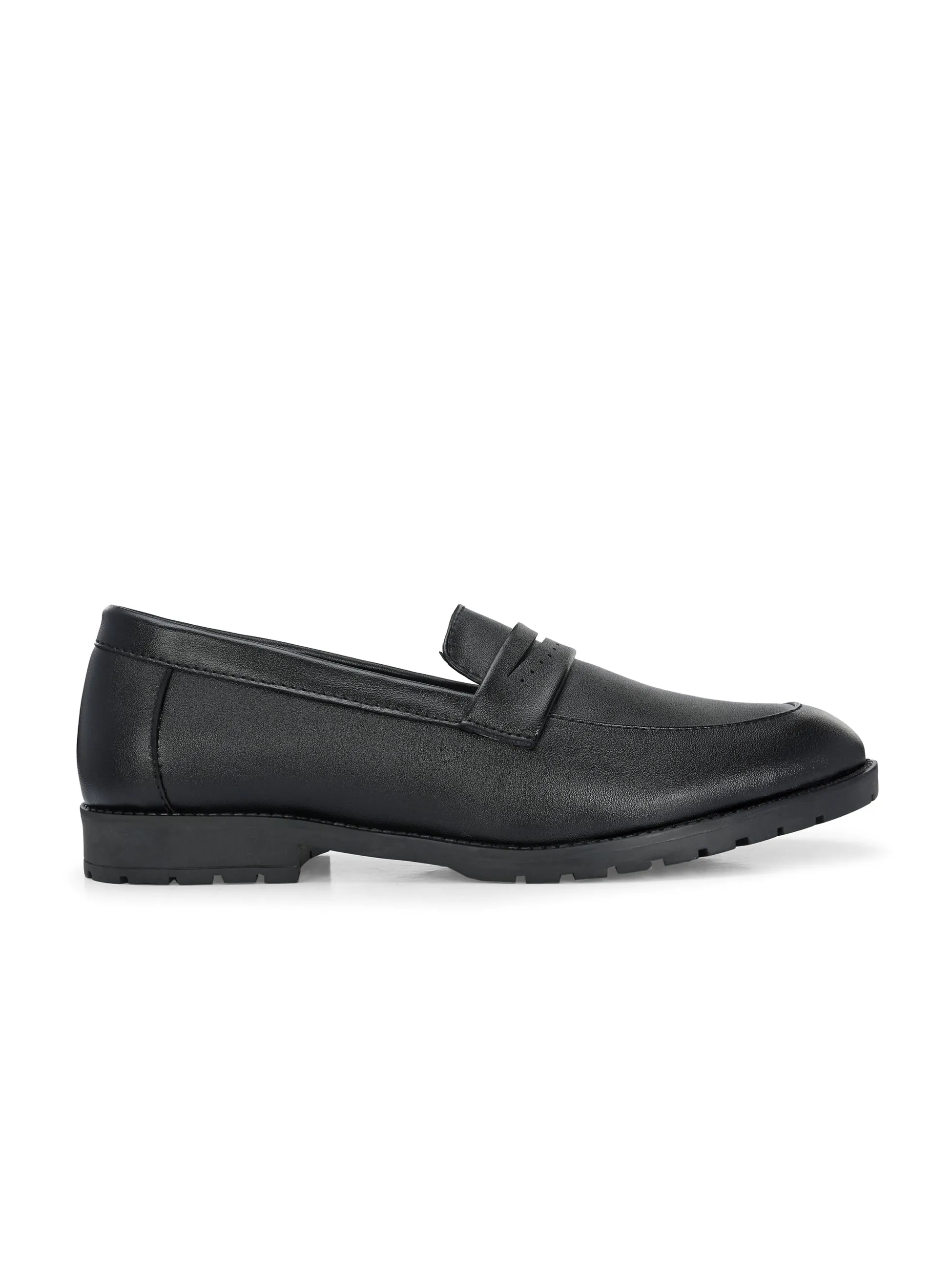 CARLO ROMANO BY WASAN BLACK COLOUR VEGAN LEATHER MOCCASIN FOR MEN