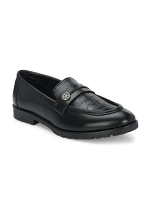 CARLO ROMANO BY WASAN BLACK COLOUR VEGAN LEATHER MOCCASIN FOR MEN