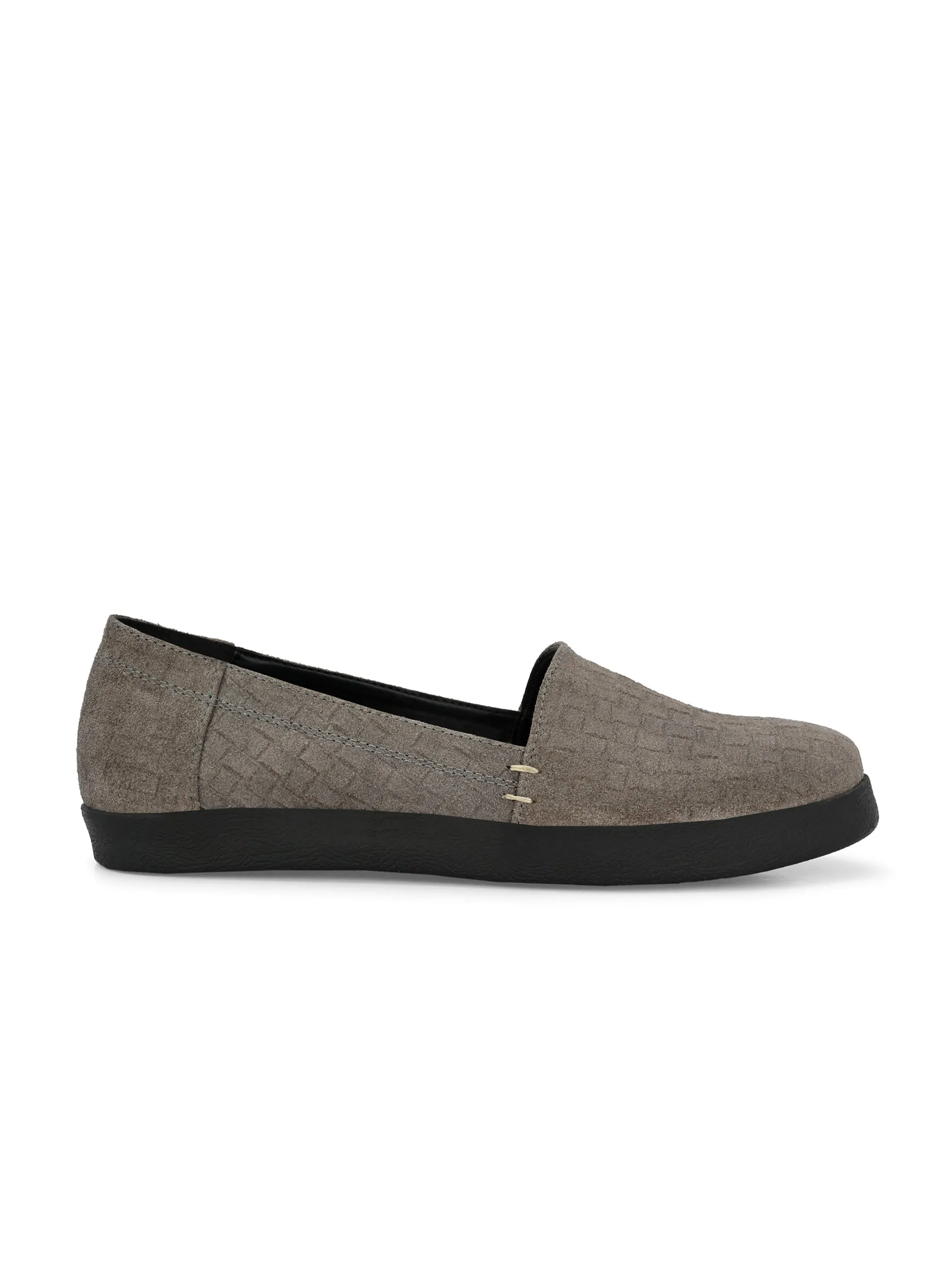 CARLO ROMANO GREY COLOR SUDE LEATHER MATT PRINTED MOCCASIN MOJRI FOR MEN