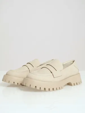 Chunky Slip On Loafer - Light Grey