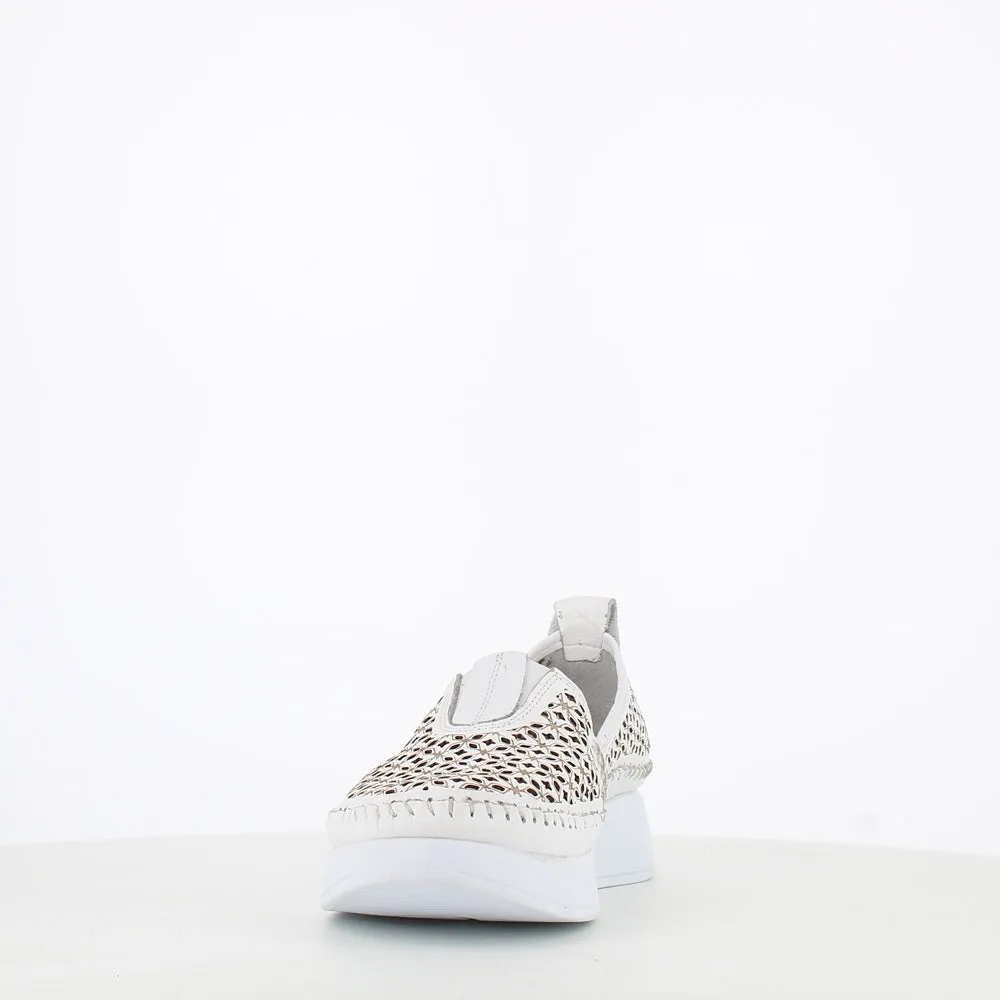 Cinders Edit Summer Slip On Loafer White Comb