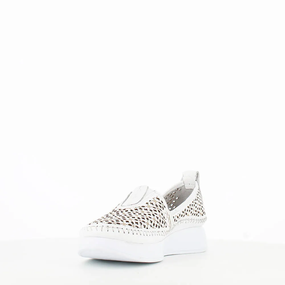 Cinders Edit Summer Slip On Loafer White Comb