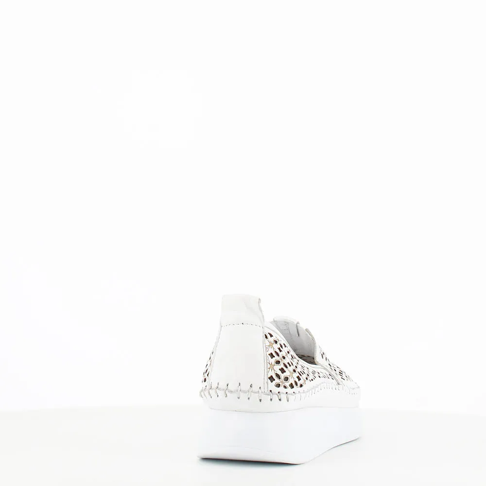Cinders Edit Summer Slip On Loafer White Comb