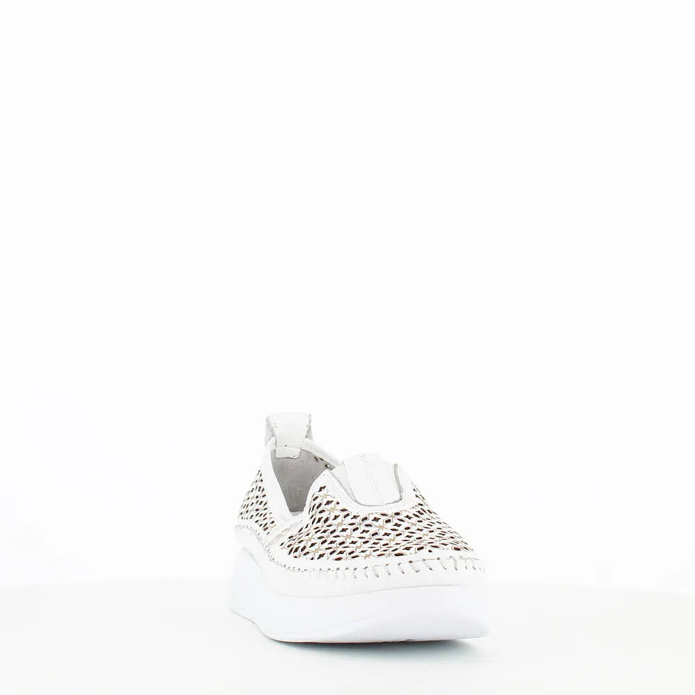 Cinders Edit Summer Slip On Loafer White Comb