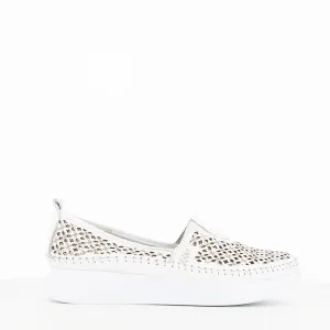 Cinders Edit Summer Slip On Loafer White Comb