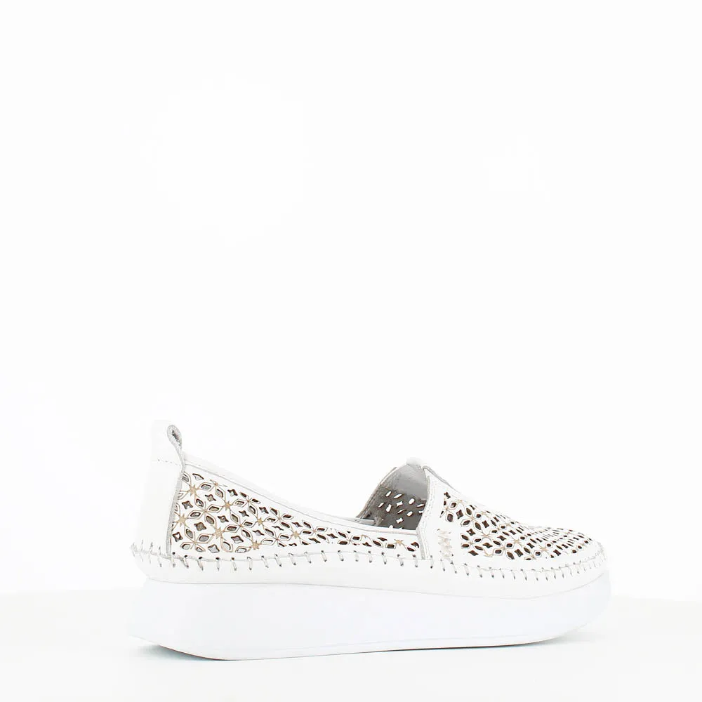 Cinders Edit Summer Slip On Loafer White Comb