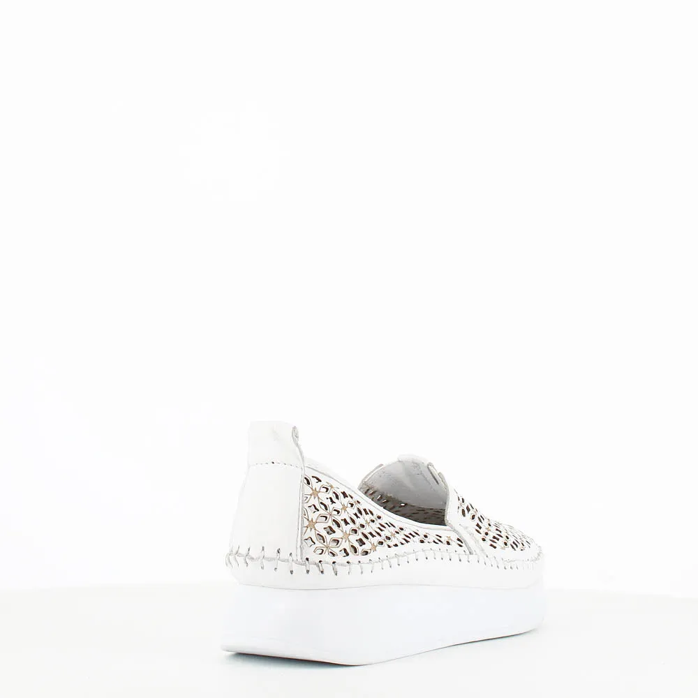 Cinders Edit Summer Slip On Loafer White Comb