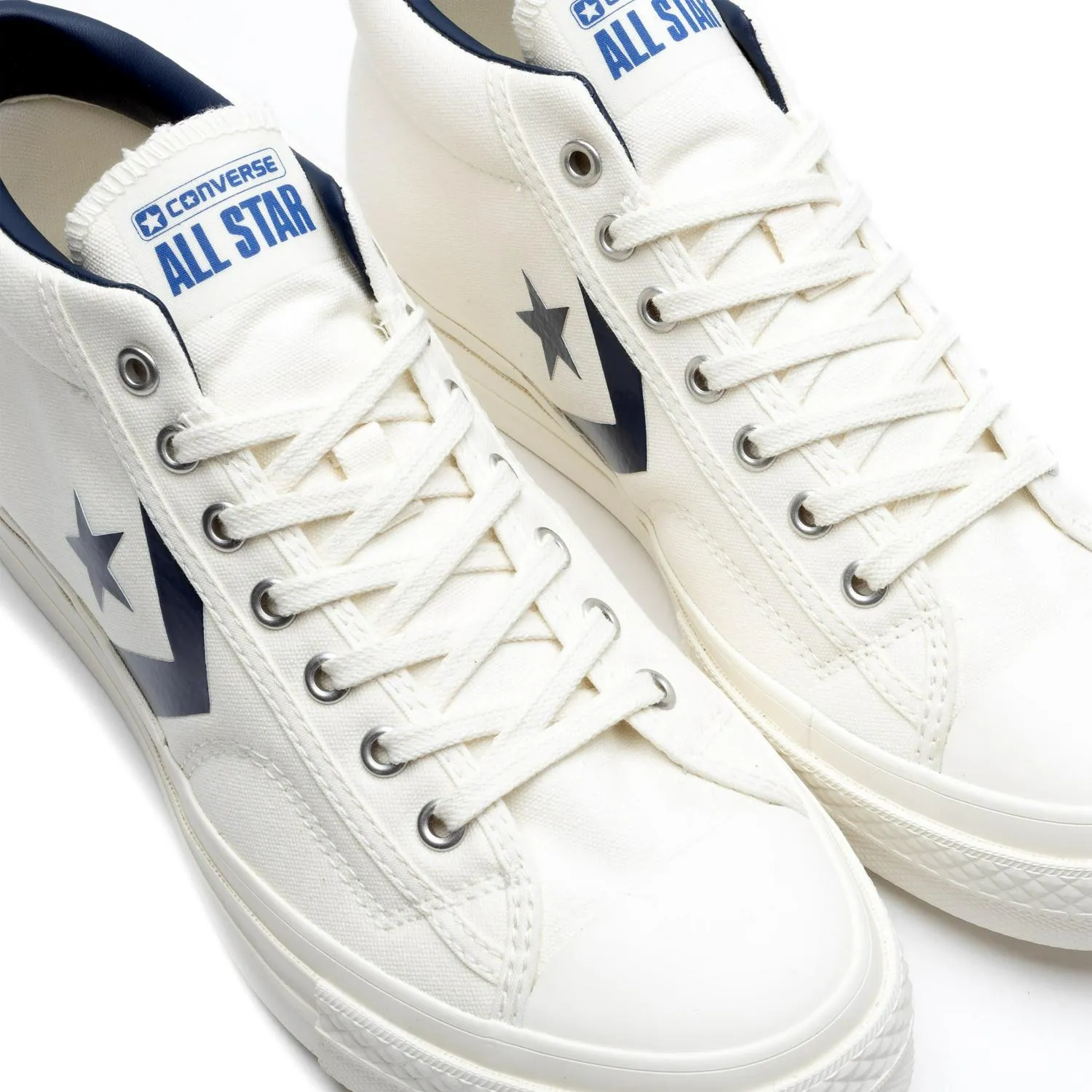Converse Star Player 76 Mid White Black Beige Blue A10407C Shoe Sneaker Trainer