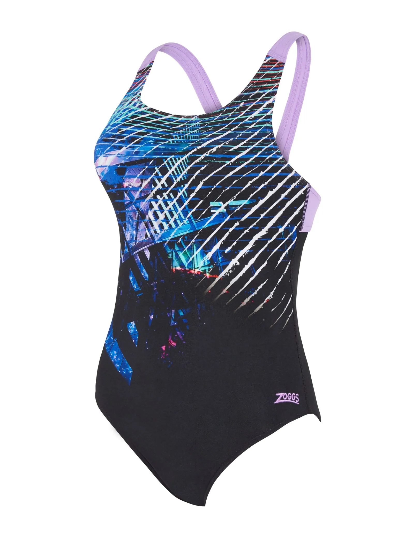 Downtown Speedback Swimsuit - Black/Blue