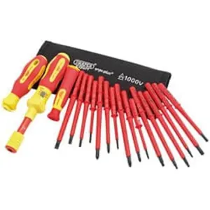 Draper 81762 Ergo Plus Interchangeable Vde Torque Screwdriver Set (19 Piece)