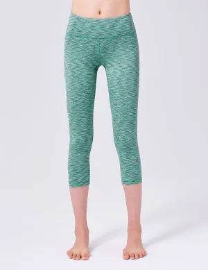 easyoga LA-VEDA Twiggy Core Capris1 - D57 Dark/Light Green Stripe