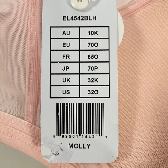 Elomi Womens Molly Nursing Bra 32O Pink Underwire Full Coverage Adjustable Strap