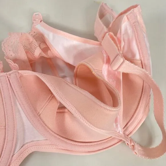 Elomi Womens Molly Nursing Bra 32O Pink Underwire Full Coverage Adjustable Strap