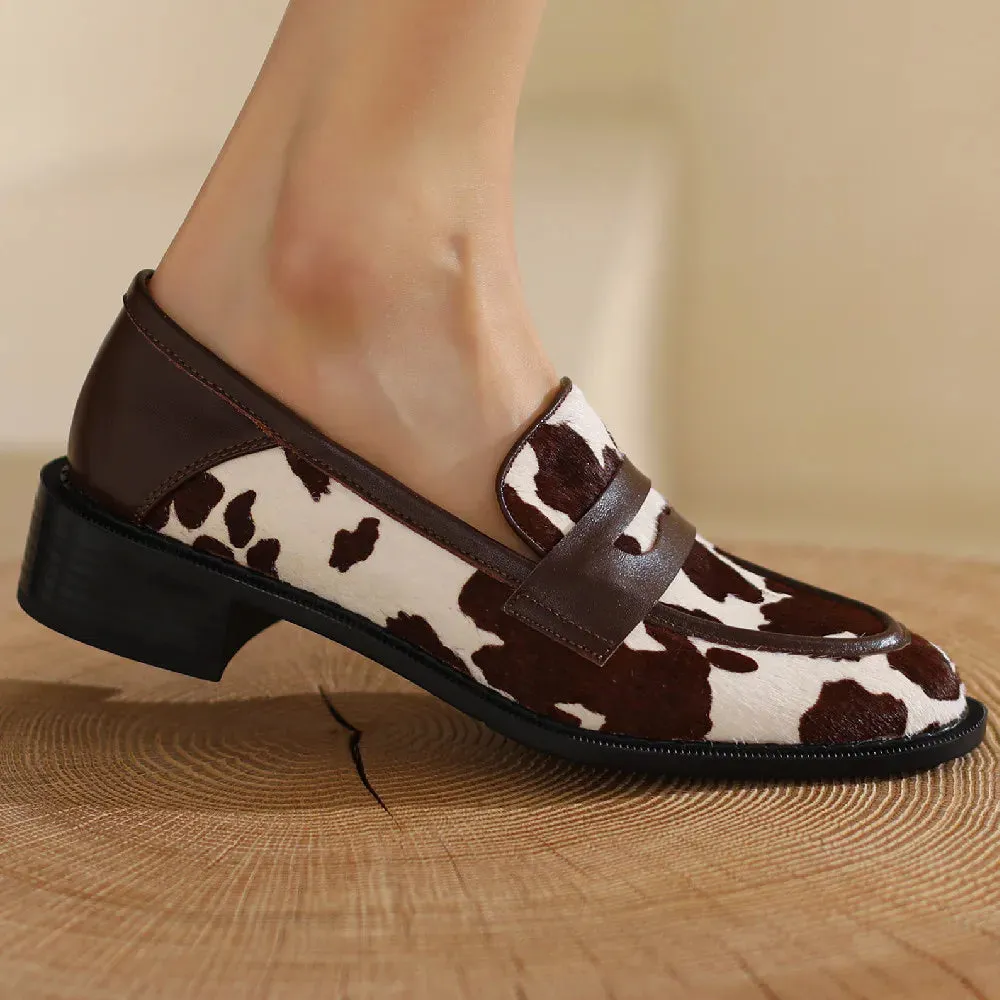 Emily Round Toe Leather Loafer
