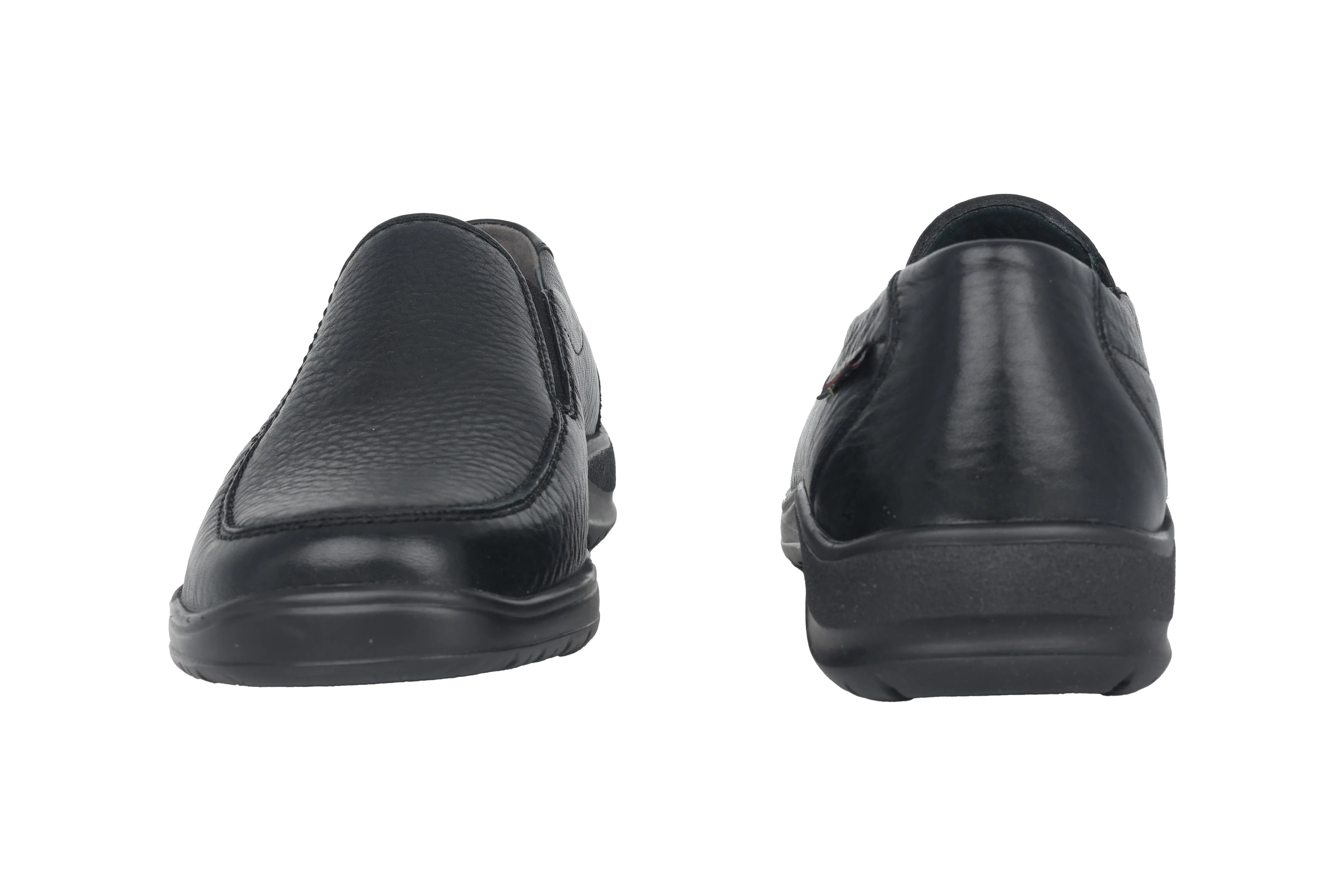 'Ewald' men's ergonomic wide fit (H) loafer - black