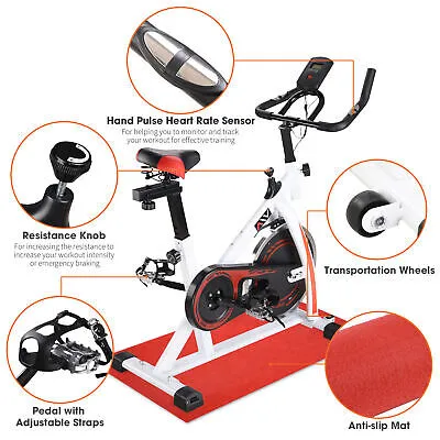 Exercise Bike Stationary Bike Trainer Cardio Workout Indoor Fitness Home Gym,