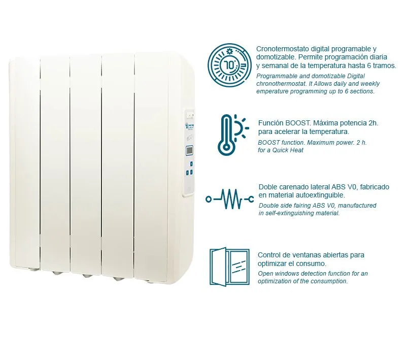Farho ECG03 Eco Green 03 elements 330W Low Consumption Radiator, Digital and Programmable