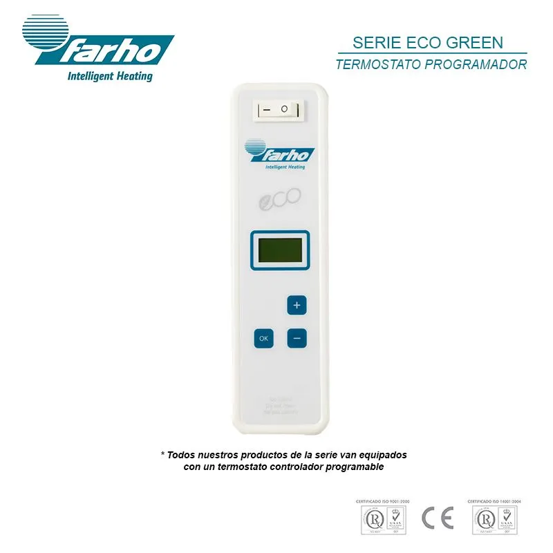 Farho ECG03 Eco Green 03 elements 330W Low Consumption Radiator, Digital and Programmable