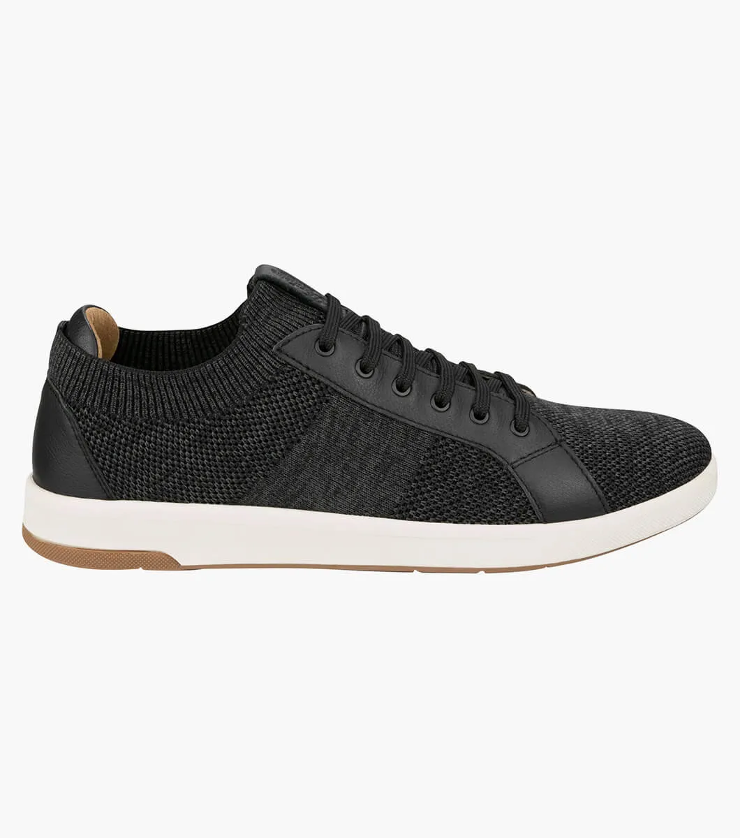 Florsheim Men's Crossover Knit Lace to Toe Sneaker - Black