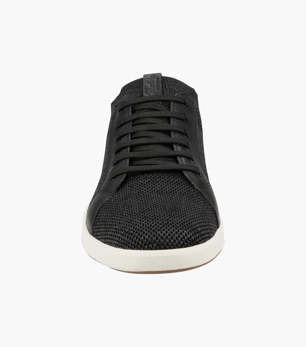 Florsheim Men's Crossover Knit Lace to Toe Sneaker - Black
