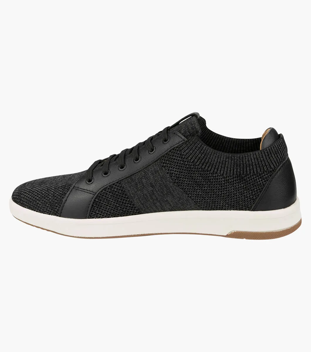 Florsheim Men's Crossover Knit Lace to Toe Sneaker - Black
