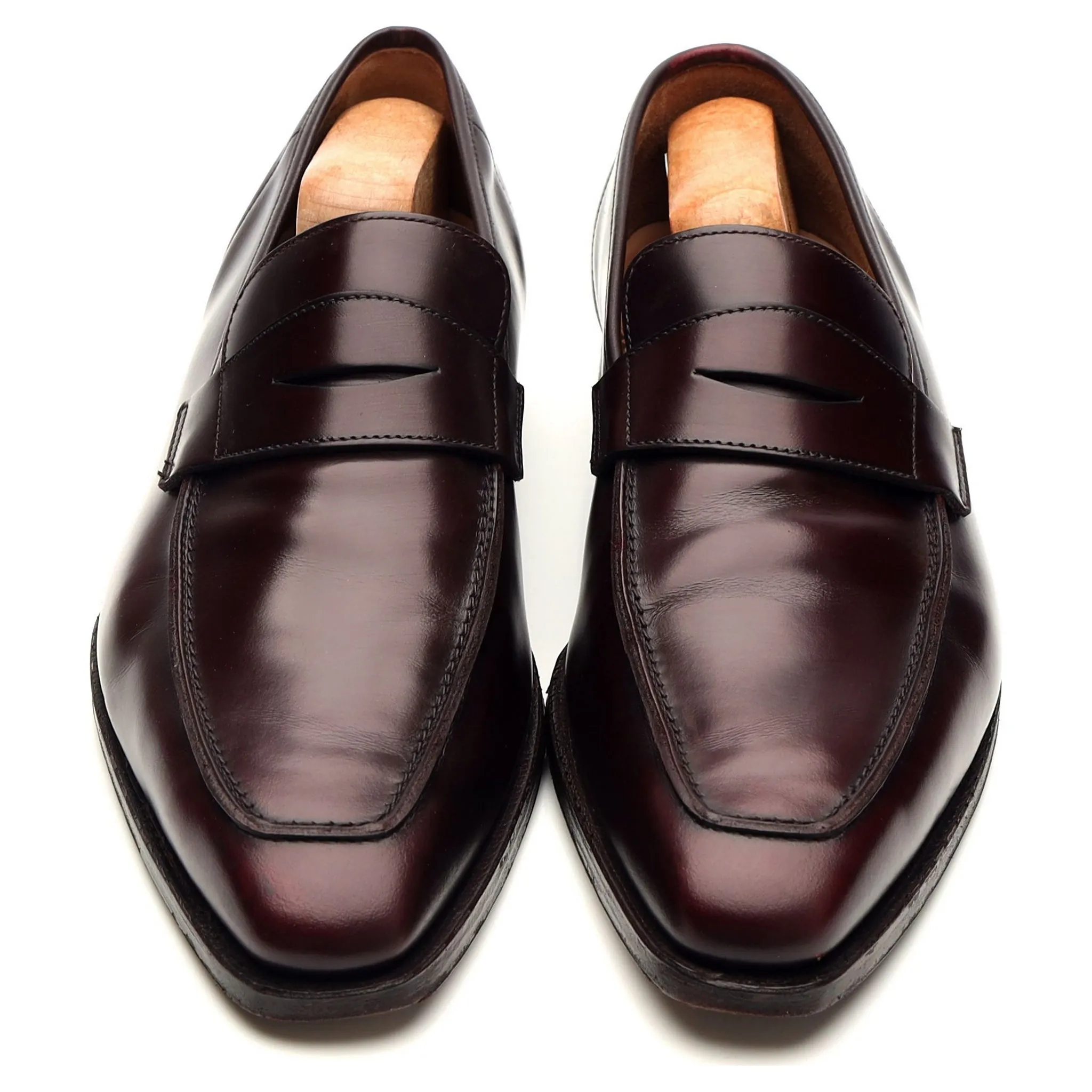 'George' Burgundy Leather Loafer UK 7.5 E