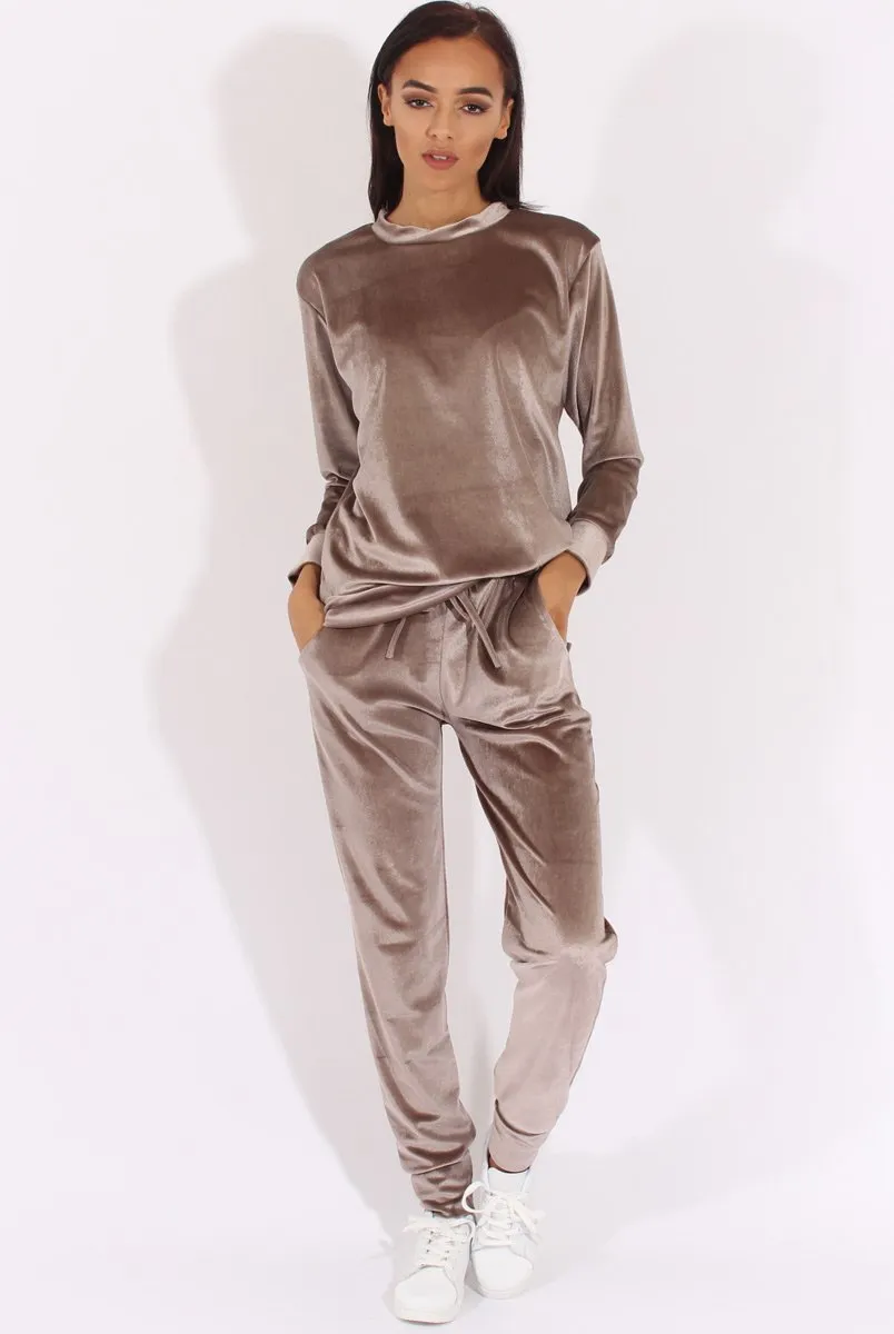Grey Velvet Tracksuit- Liv