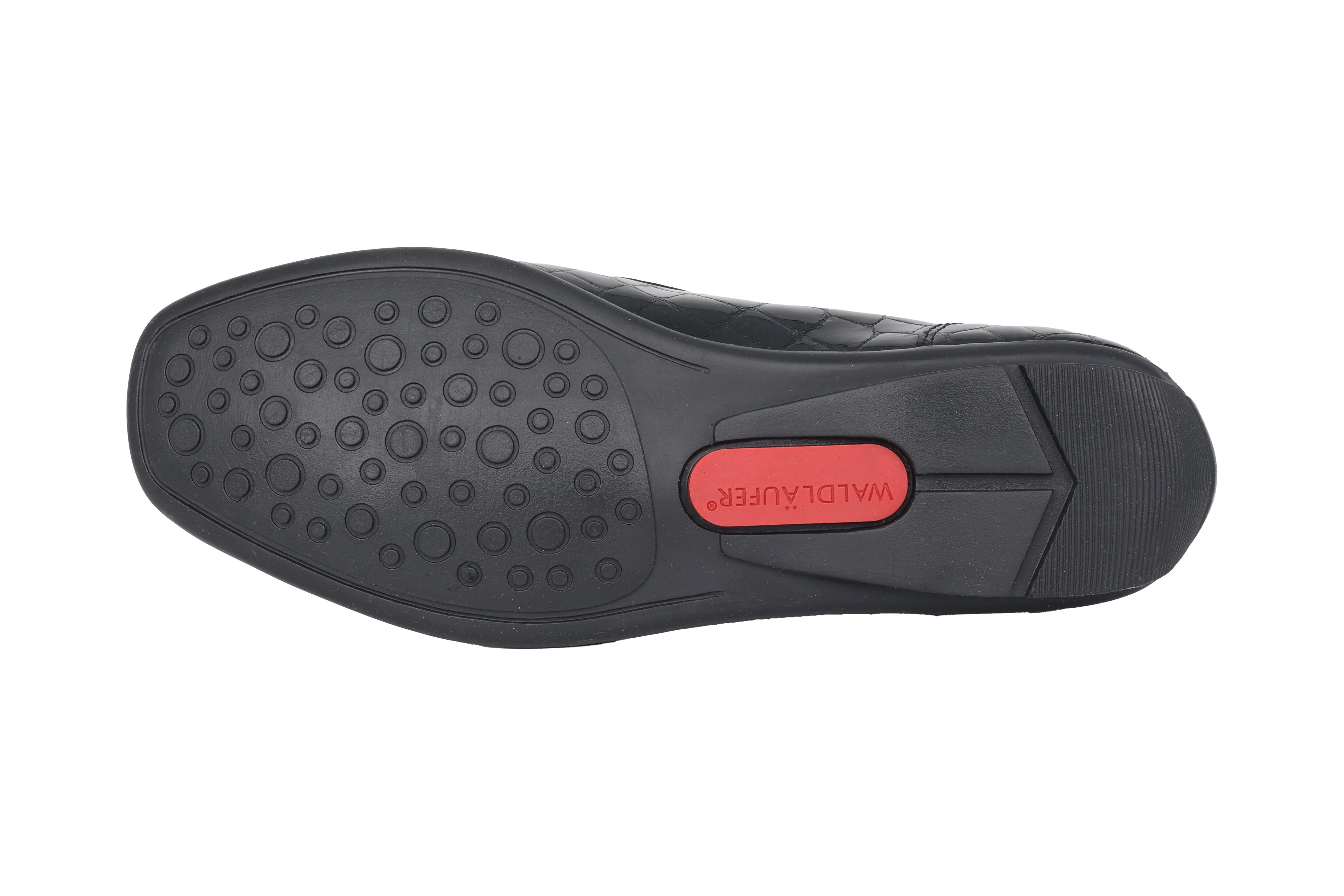 'Harriet' women's wide fit (H) moccassin - black patent