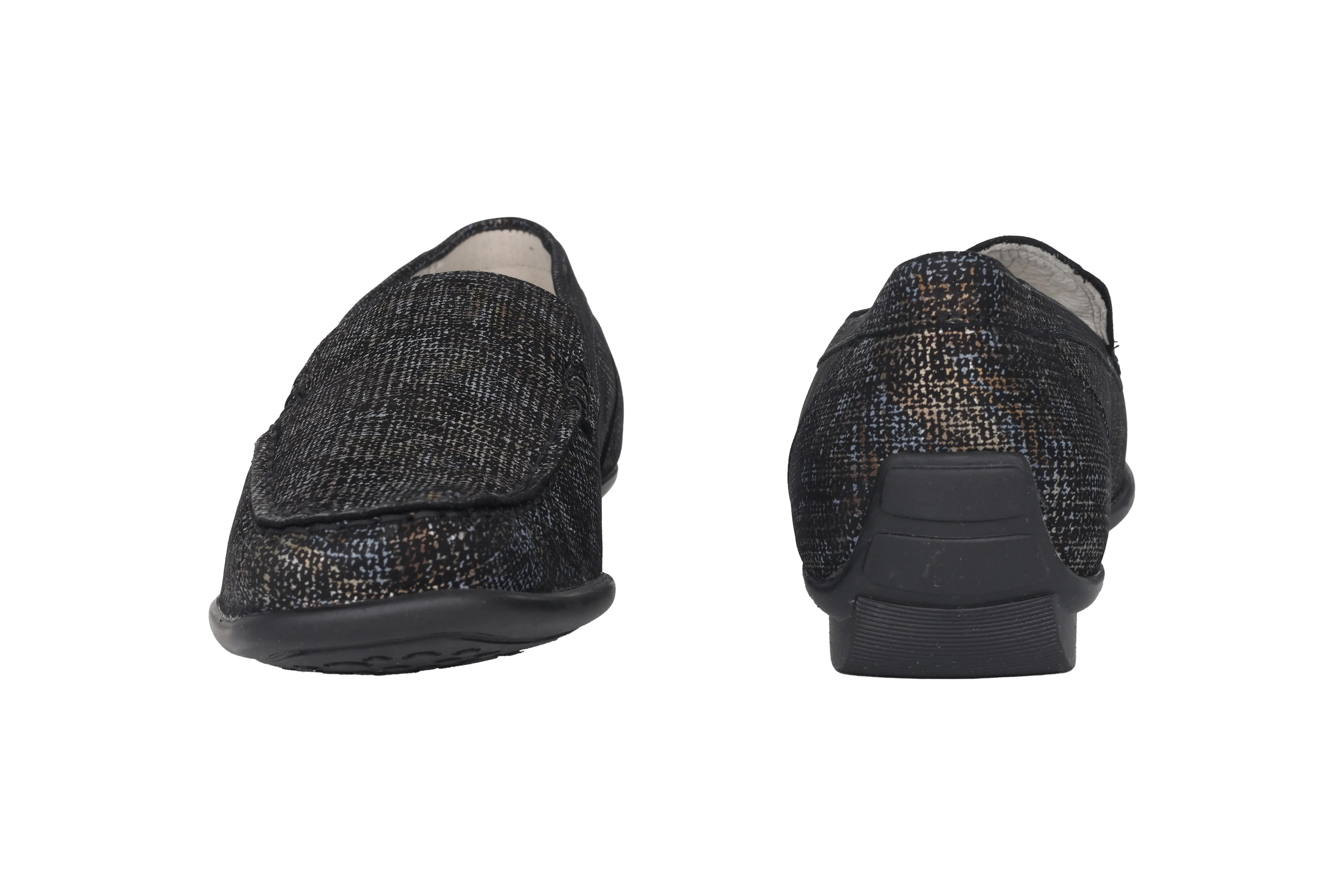 'Harriet' women's wide fit (H) moccassin - black
