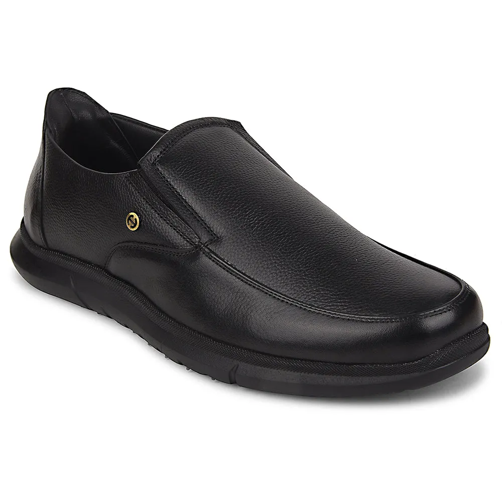 Healers Black Formal Non Lacing Moccasins For Men SCL-1 By Liberty