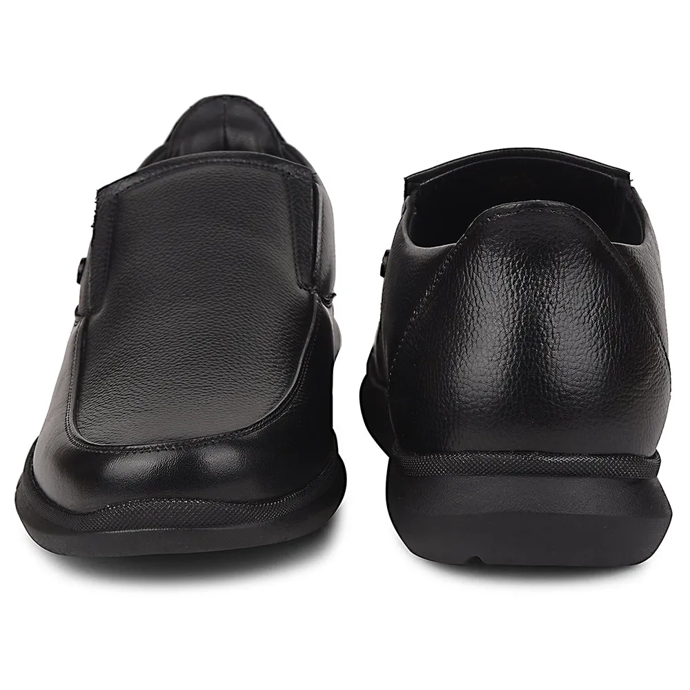 Healers Black Formal Non Lacing Moccasins For Men SCL-1 By Liberty