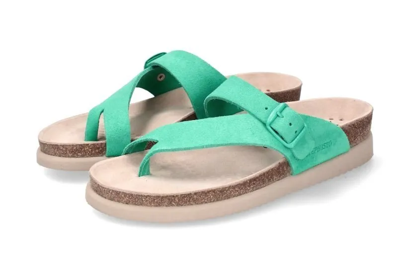 'Helen' women's thong slide sandal - green