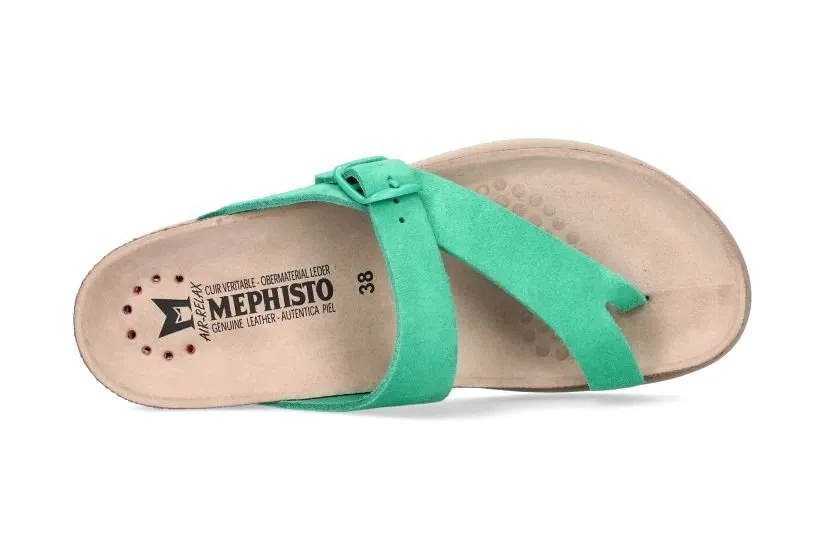 'Helen' women's thong slide sandal - green